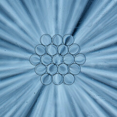 Blue radial abstract with circular geometric design
