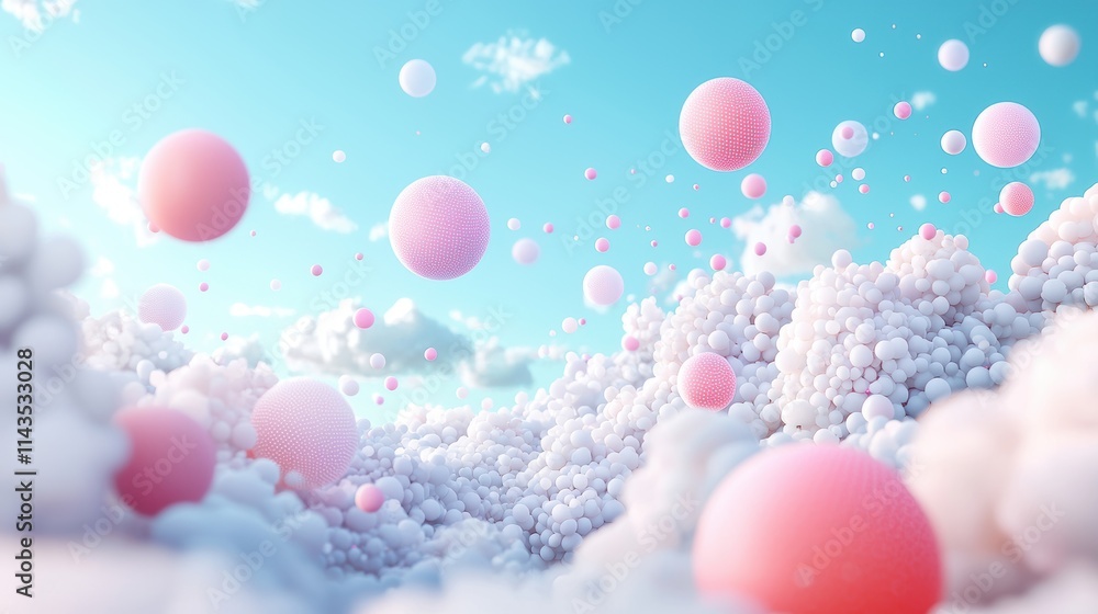 Aufkleber soft diffused orbs of light in pastel hues create a dreamy and ethereal backdrop, evoking a sense of