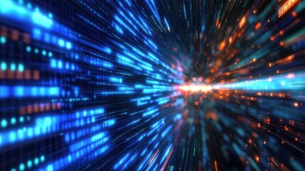 Fototapeta premium Explore the concept of digital cyberspace through a futuristic lens.