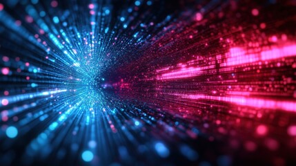 Fototapeta premium Futuristic Technology Abstract Background Featuring Lines for Networking.