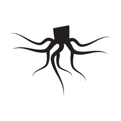 root icon illustration flat