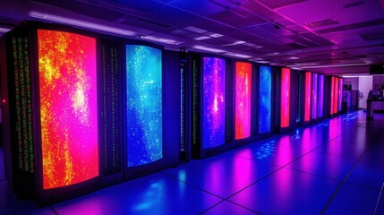 Colorful Display of Advanced Computer Technology