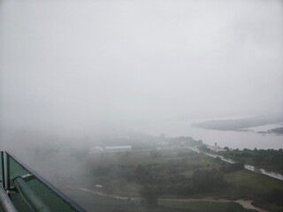 Obraz premium fog over the river