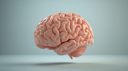 Brain. Digital brain. 3D Science and Technology concept. Neural network. IQ testing, artificial intelligence virtual emulation science technology. Brainstorm think idea. Vector illustration.