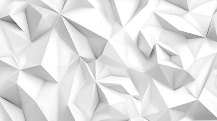 Abstract White 3D Render of Interlocking Triangles. AI Generated