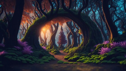 Default_fairy_tale_forest_inner_world_ornate_deep_color