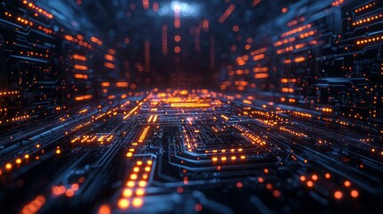 cyber punk background and link network, light background , 