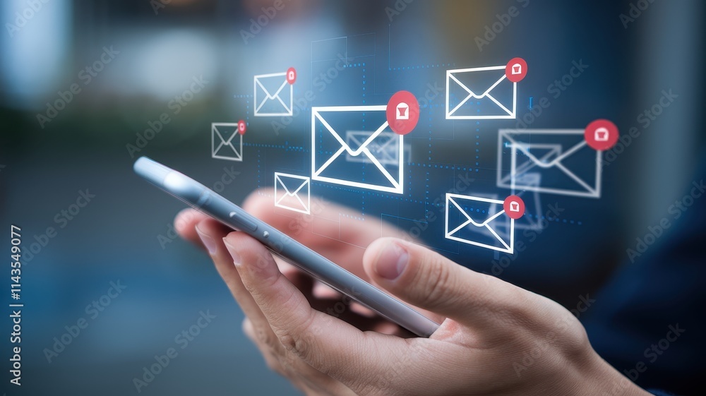 Poster secure email messages viewed on mobile device