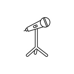 Microphone Outline Icon for public speaking aspects.