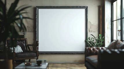 Customizable frame in a studio setting, sharp details and clean look, designed to adapt to any poster or artwork style