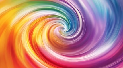 Obraz premium Swirling vividly colored abstract digital art bright background. AI Generated