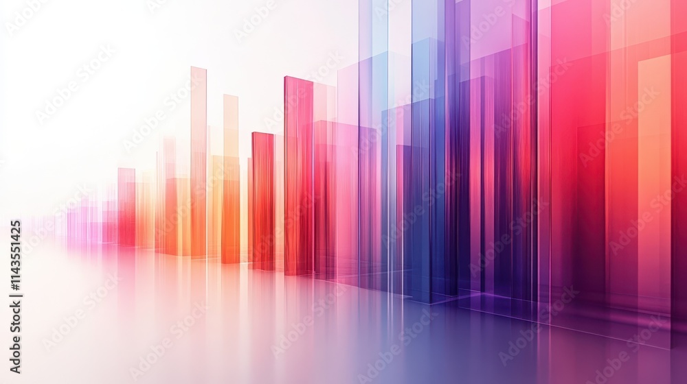 Poster sleek abstract progress bar with smooth gradient fills and contemporary design against a white backd