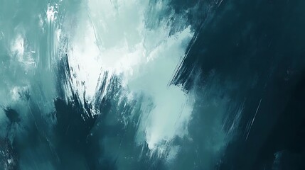 Fototapeta premium Abstract digital painting dynamically flowing deep teal hues.. AI Generated