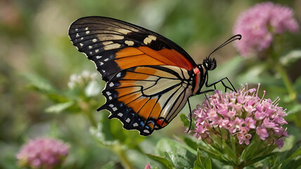 Fototapeta premium beautiful butterfly close up photo 