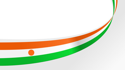 Waving flag of Niger, for national day