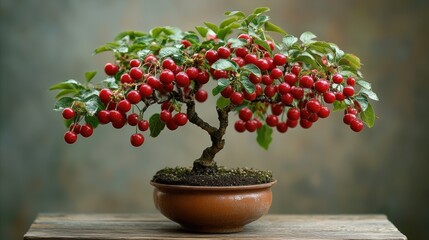 Christmas cherry fruit plant.