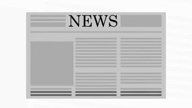 Newspaper Piling Animation Vector Stack 4k with Alpha Channel