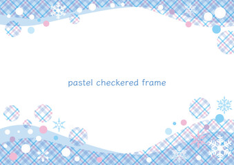 パステルチェックフレーム