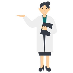 Pharmacist People Character in Cartoon Design. Isolated Vector Illustration