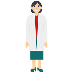 Pharmacist People Character in Cartoon Design. Isolated Vector Illustration