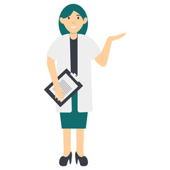 Pharmacist People Character in Cartoon Design. Isolated Vector Illustration