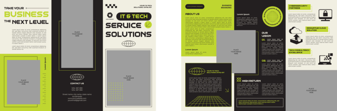 IT & Tech Service Solution Trifold Brochure