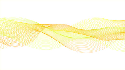 Modern colorful wavy lines pattern design element, Abstract orange wavy lines flowing on white background,	