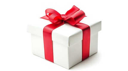 Gift box mockup, brightly displayed, wide shot, white background photo.. AI Generated