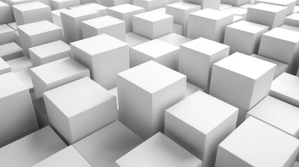 3D cubes in endless repetition, textured digital realism, bold colors and depth, abstract futurism concept