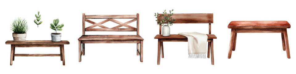 Cozy Rustic Wooden Furniture and Home Decor in Modern Living Room Interior