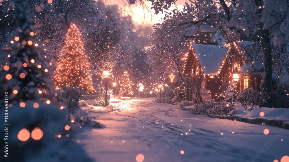 Poster the magic of the holidays. created using ai generative.