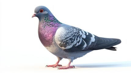 Obraz premium Dove animal bird white background.