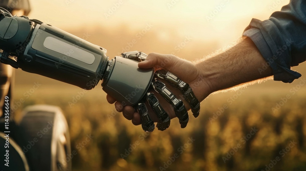 Poster deep machine learning and ai enhance the relationship between agriculture and robotics.