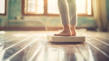 Person performing step exercise on wooden floor with focus on balance and movement, fitness and agility training concept.