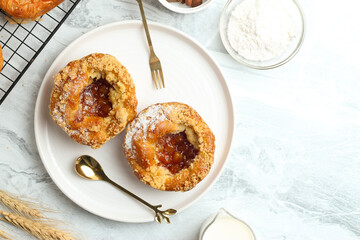 Apple pie pastry. Mini apple pie.