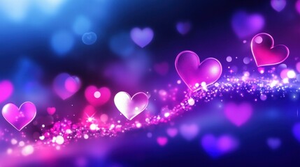 Vibrant bokeh background for Valentine's Day.