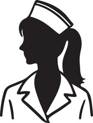 Nurse icon silhouette design vector art illustration