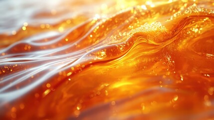 Amber liquid flows beautifully with light.