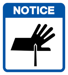 Notice Sharp Points Symbol Sign, Vector Illustration, Isolate On White Background Label .EPS10