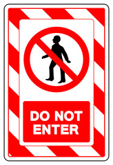 Do Not Enter Symbol Sign, Vector Illustration, Isolate On White Background Label. EPS10