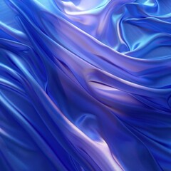 Obraz premium Captivating Waves of Vibrant Blue and Purple Hues Elegant Abstract Fabric Texture Background with Fluid Smooth and Dynamic Patterns Creating a Mesmerizing and Visually Alluring Design