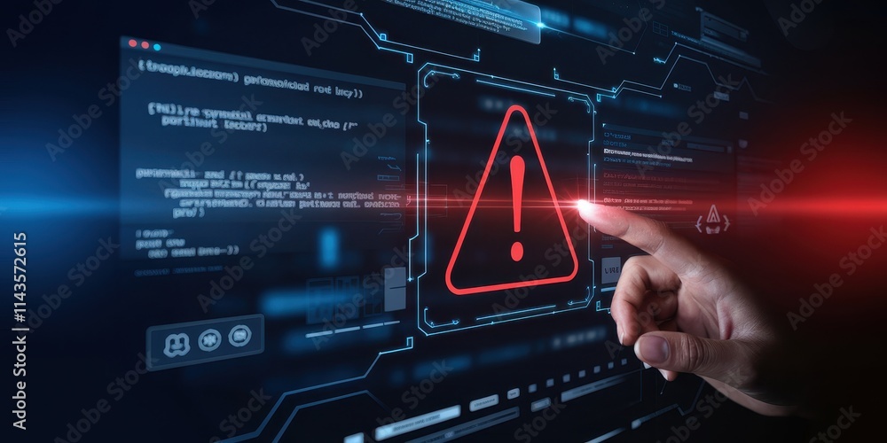 Poster digital security alert system displays warning message