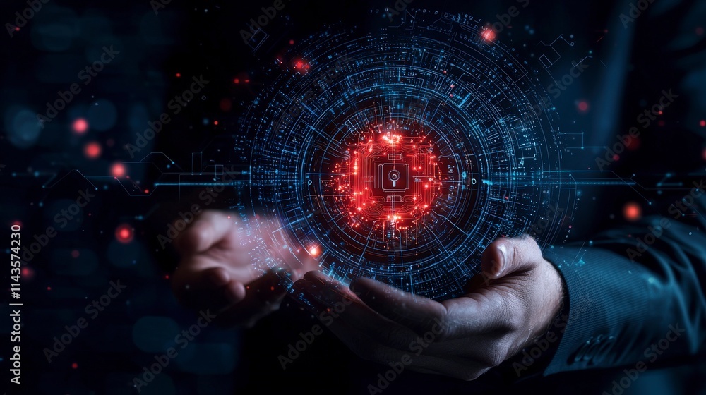 Leinwandbilder exploring future data privacy digital realm visual art cybernetic environment close-up view technolo