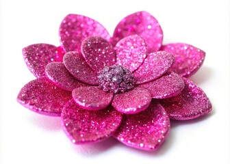 Pink Glitter Flower Stickers, High-Resolution PNG, Floral Decorations, Party Supplies, Craft Supplies, Shiny Flowers,  Beautiful Blooms,  Digital Stickers, Printable Stickers, Adhesive Stickers