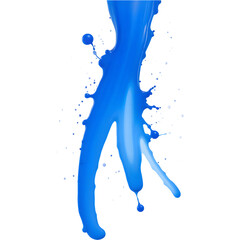 Fototapeta premium Blue paint splash. png isolated background. transparent background.