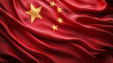 China flag Chinese flag waving on background National symbol of the country