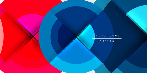 Fototapeta premium Circle and semi circle geometric background. Vector Illustration For Wallpaper, Banner, Background, Card, Book Illustration, landing page