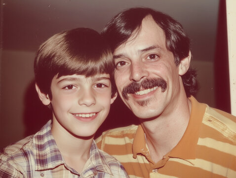 1970s father and son photograph
