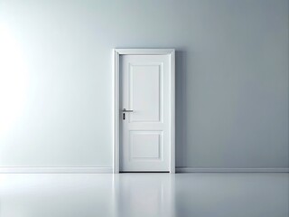 Surreal White Door Mockup, Isolated Background, Copy Space,  Whimsical Door Photography, Fantasy Door Image, Dreamlike Entrance