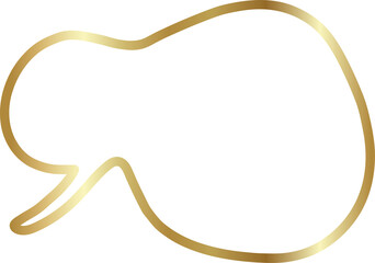 Speech bubble luxury icon, dialogue, text, chat